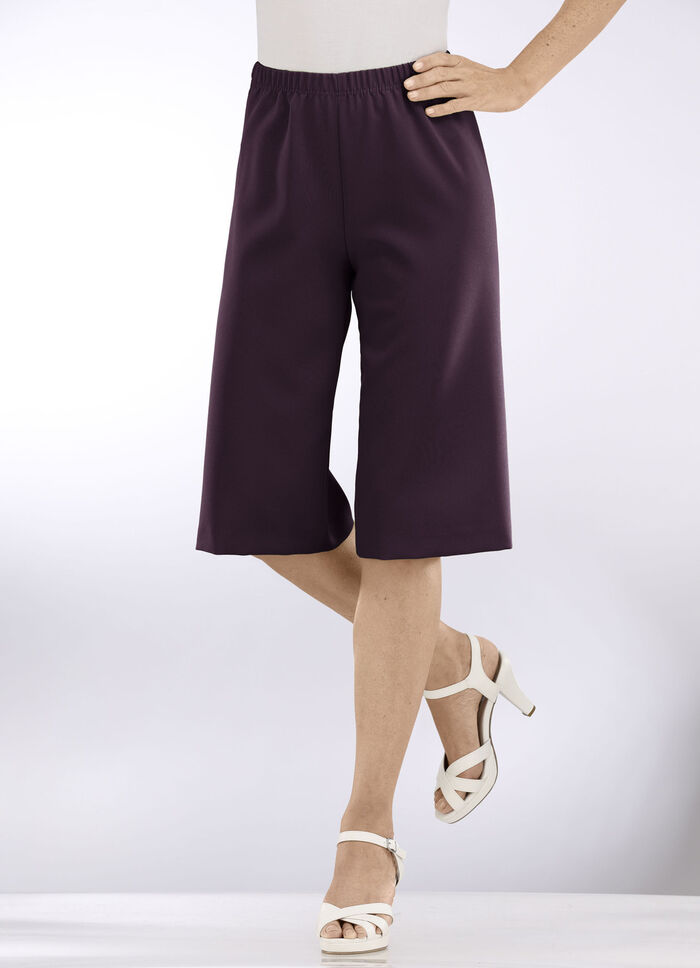 Bermudas i slip-on-stil AUBERGINE