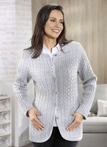 Kofta med jungfrulig ull GRÅ