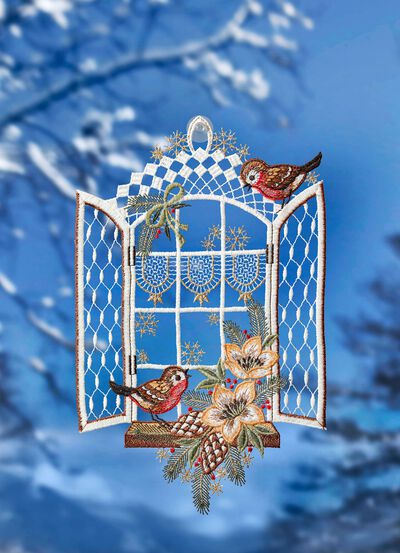 F&ouml;nsterbild gjord av &auml;kta Plauenspets 