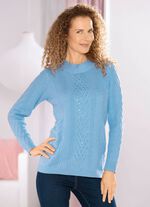 Jumper med elegant &auml;delstensutsmyckning 