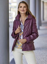 Skinnjacka med uppfällbar krage 