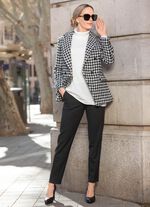 Kavaj med hundtandsm&ouml;nster 