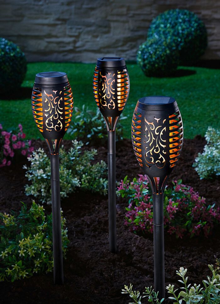 Solfacklampa, set om 3, f&ouml;r att kl&auml;mma eller plugga 