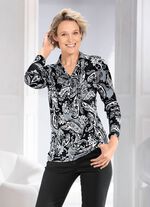 Polotr&ouml;ja med piping i 2 f&auml;rger GR&Aring;-VIT