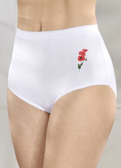 Paket med fem blommiga trosor 