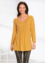 L&aring;ng skjorta med tallrikdekor i 2 f&auml;rger 