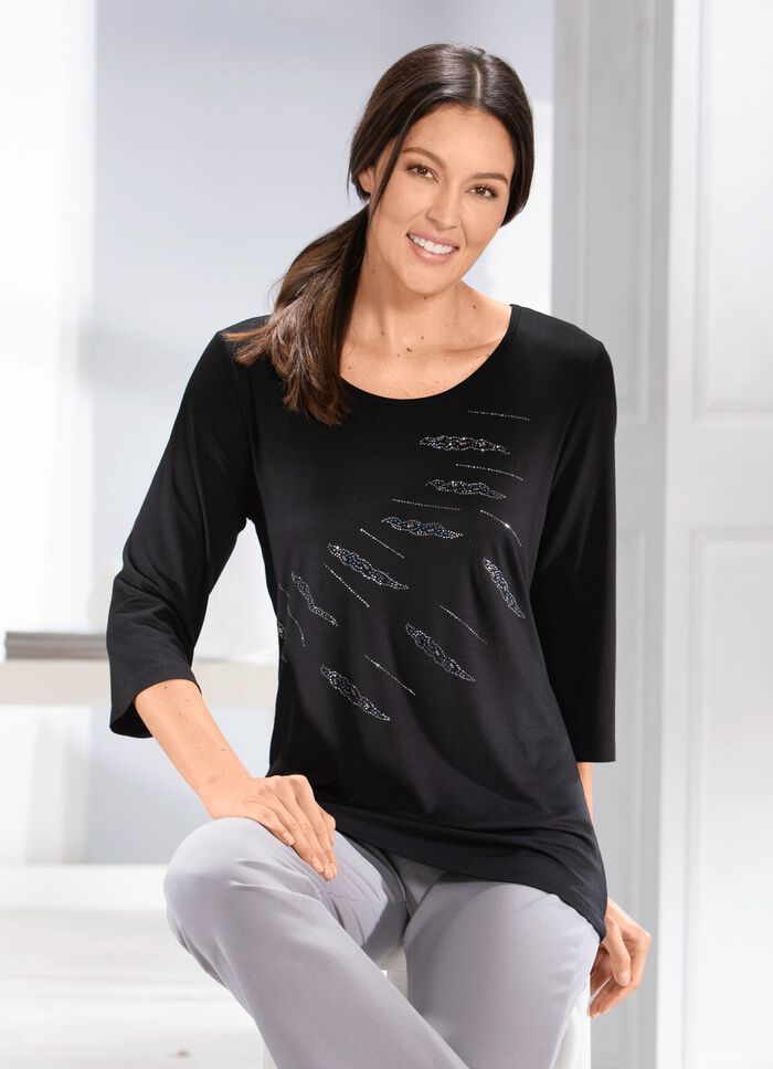 Snygg skjorta med dekorativa tallrikar 