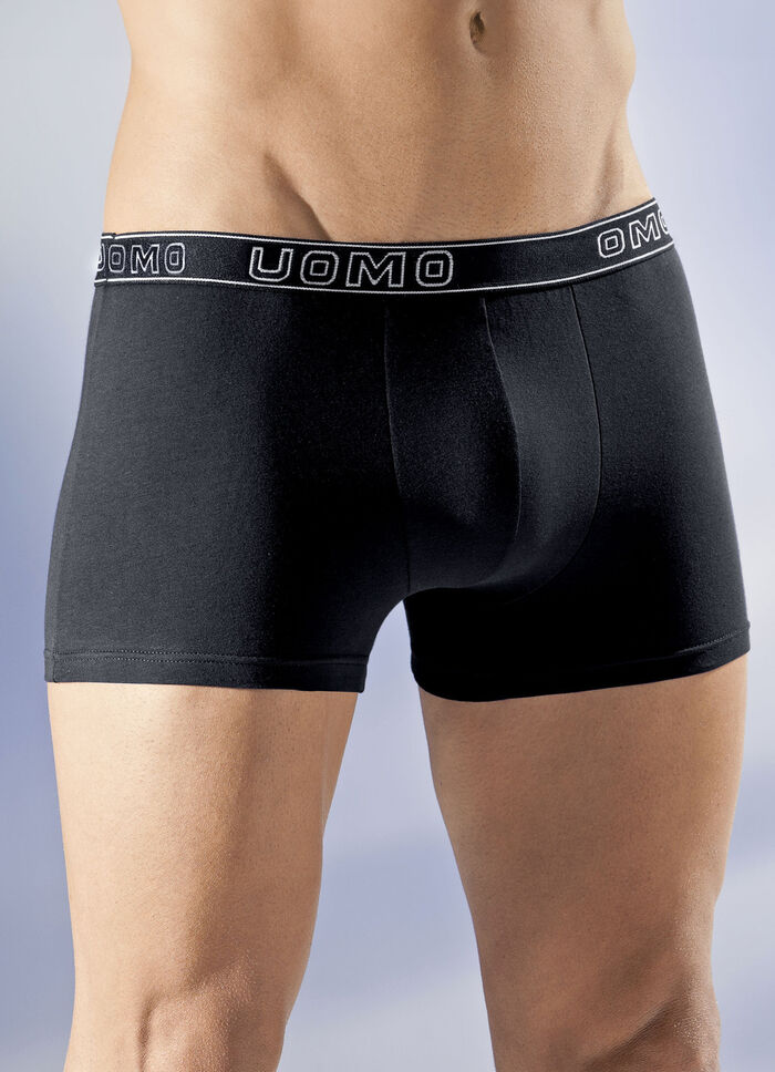 Paket med fem byxor, enfärgade med resår i midjan 