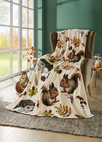 Mysig filt tillverkad av mikrofiberflanell 