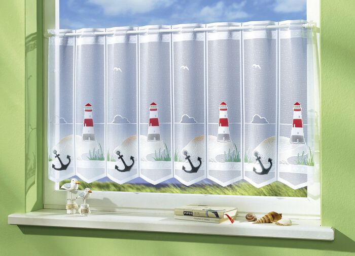 Kort gardin med st&aring;nggenomf&ouml;ring 