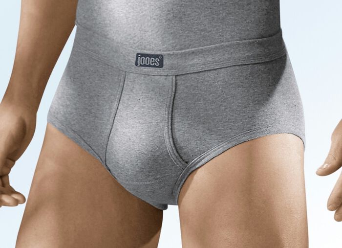 Finribbade kalsonger i fyrpack med gylf, enf&auml;rgade 