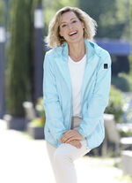 Funktionsjacka med fast huva BALIBLUE-WHITE