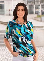 Skjorta med rund halsringning 