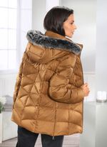 Dunjacka med avtagbar huva 