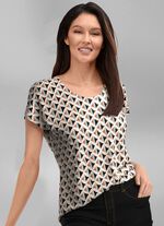 Skjorta med rund halsringning 