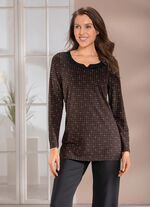 Skjorta med sofistikerad halsringning 