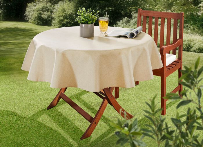 Bordsduk eller sittdyna f&ouml;r inom- och utomhusbruk med fl&auml;ckskydd 