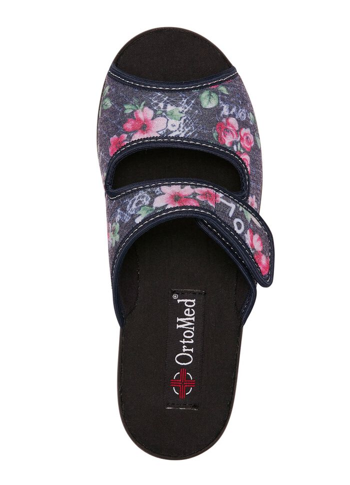 Tv&aring;pack klassiska damtofflor, bredd H, med kardborreband 