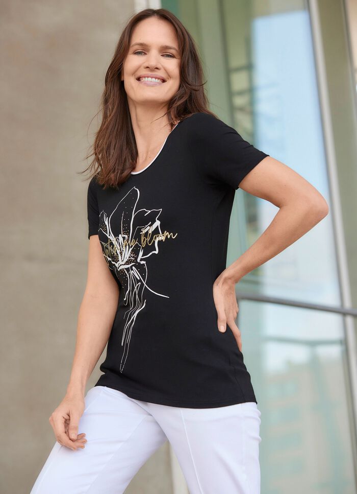 Skjorta med tallriksdekoration 