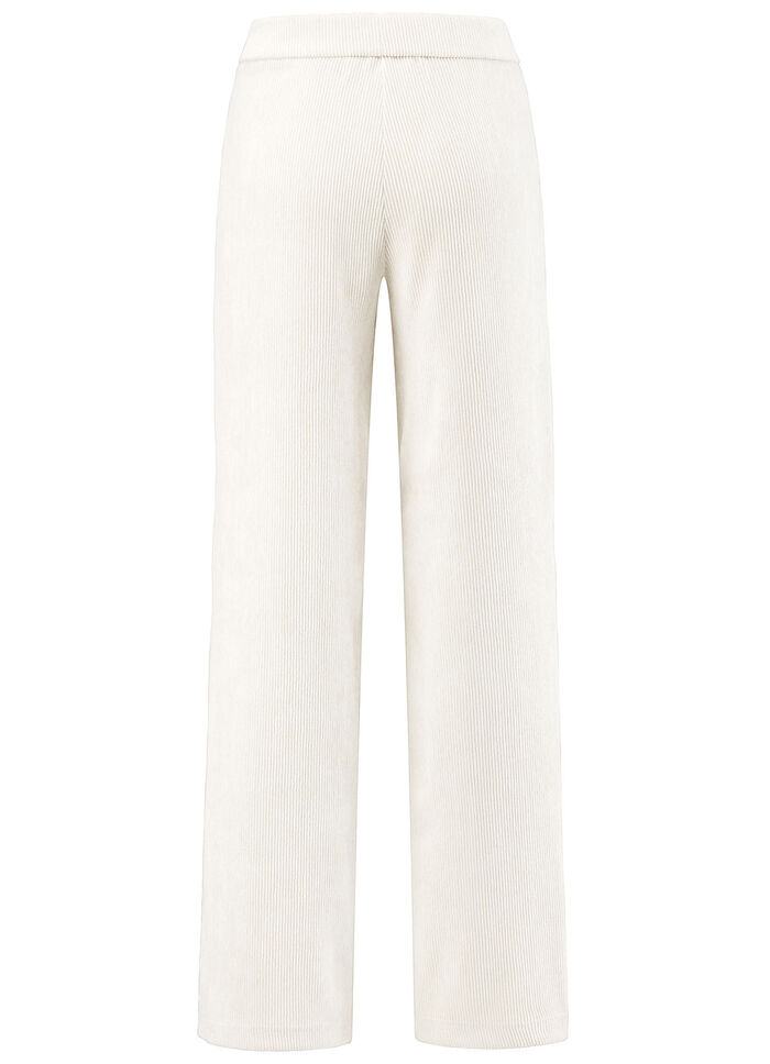 Manchesterbyxor med trendiga vida ben ECRU