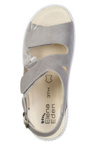 ELENA EDEN, bekväma damsandaler, bredd H, med uttagbar fotbädd GRAU-BEIGE