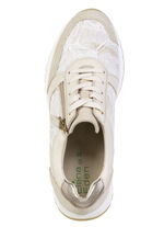 ELENA EDEN, eleganta damsneakers, vidd G, med uttagbar fotbädd BEIGE-WEISS