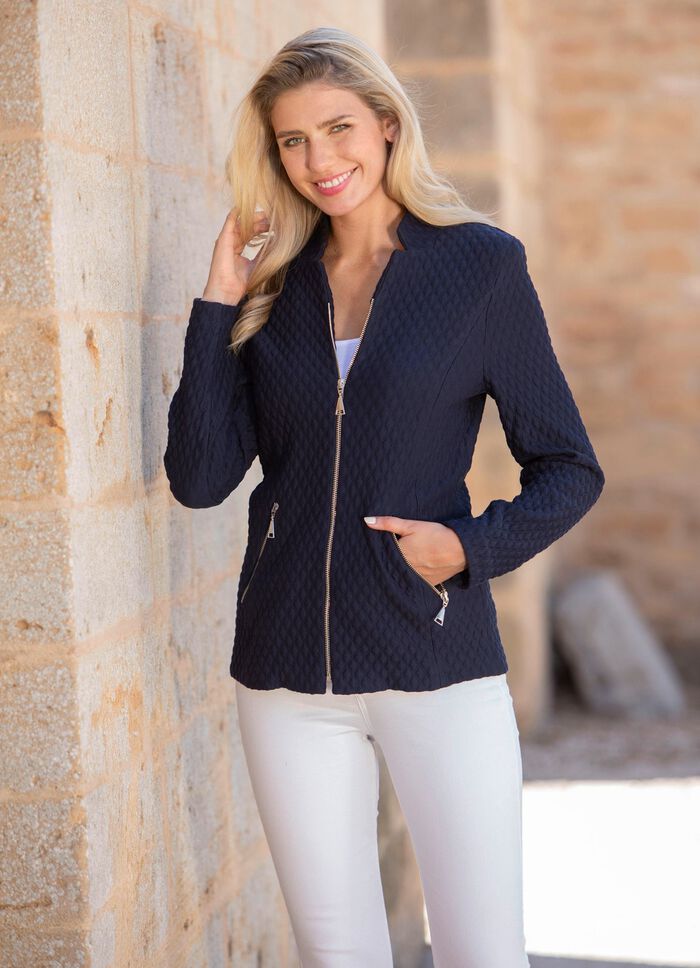 Jacka med axelvaddar 