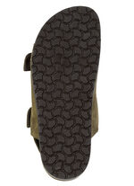 GINO GALANTE, lätta herrsandaler, med resårband GRÜN