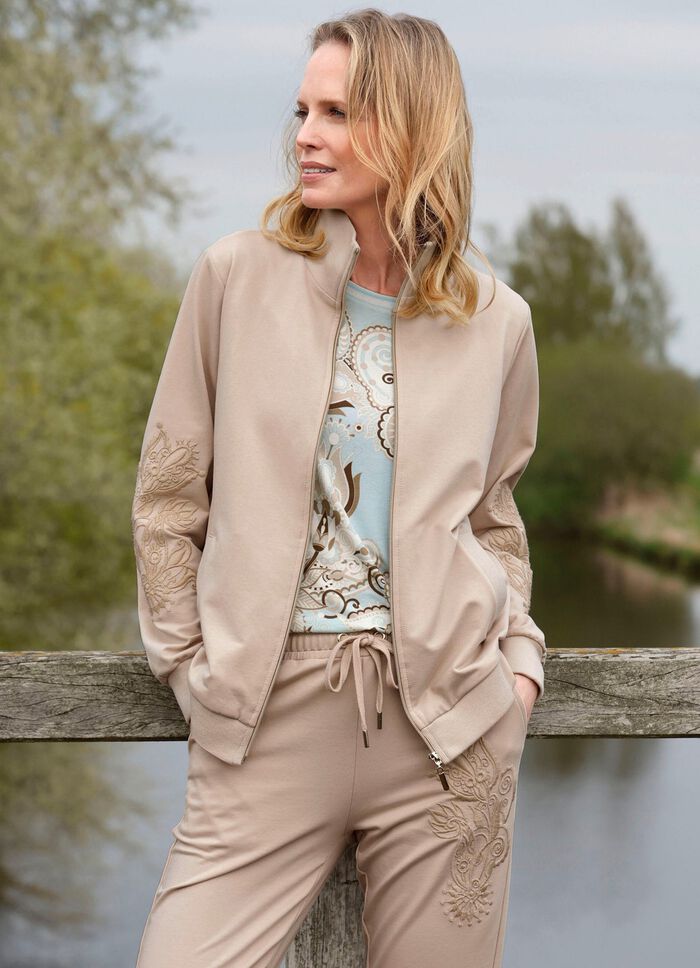 Sweatjacka med sidfickor 