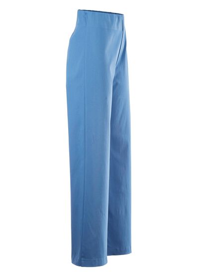 Mjuka stretchbyxor i trendig vidd 