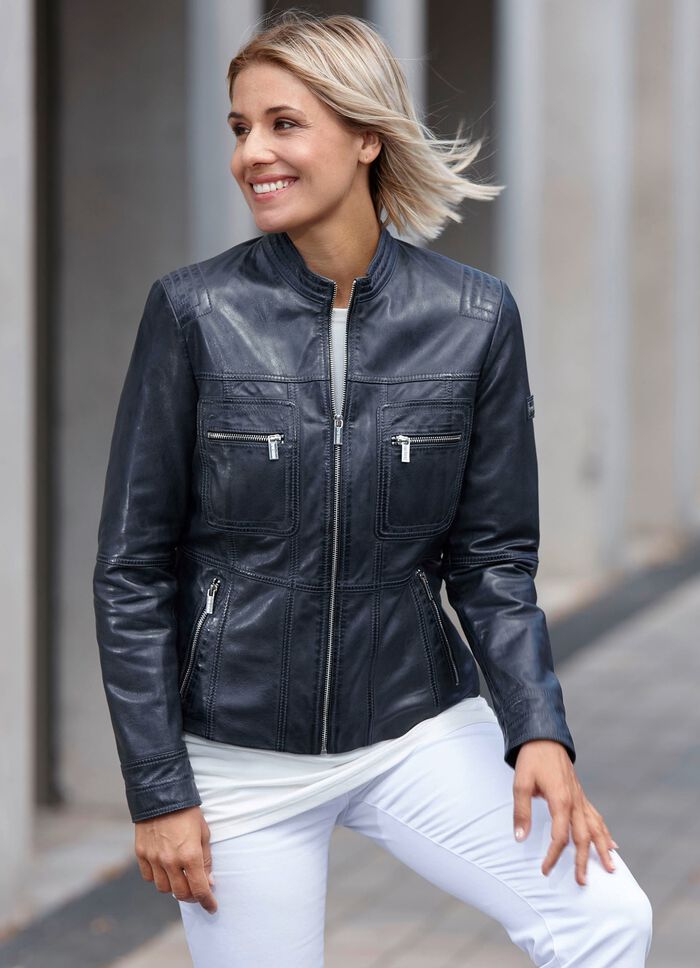 Kort skinnjacka fr&aring;n "Caminari" 