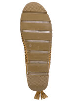 Gemini mockasin ankelkänga i nappaläder med skrynklig textur GUL