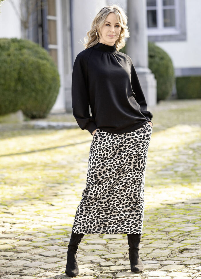 Tröja med ståkrage SVART