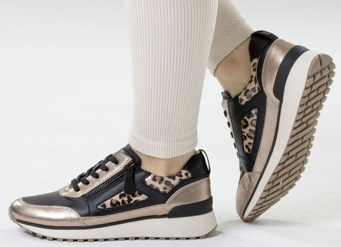 Caprice, trendiga damsneakers, vidd G, med uttagbar lädersula, 