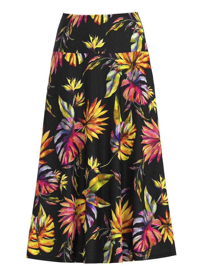 Kjol med briljant färgtryck 