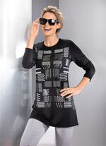 L&aring;ng skjorta med kontrastf&auml;rgat tryck 