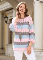 Tr&ouml;ja med en blandning av m&ouml;nster i blockr&auml;nder 