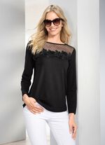 Skjorttunika med mesh-inl&auml;gg 