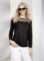 Skjorttunika med mesh-inl&auml;gg 