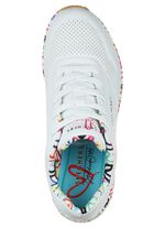 SKECHERS, trendiga damsneakers, med synlig luftkudde VIT