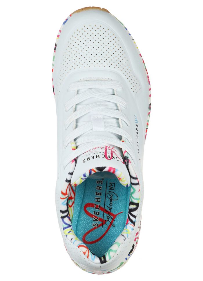 SKECHERS, trendiga damsneakers, med synlig luftkudde VIT