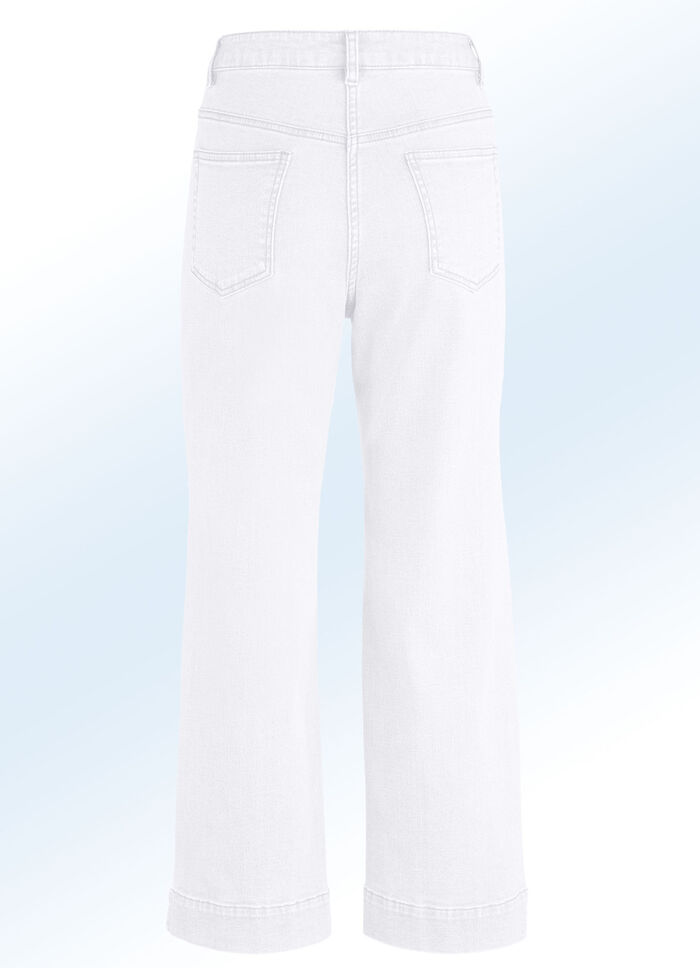 Jeans culottes i 5-ficksform VIT