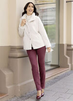 Jacka tillverkad av gosig mjuk plysch 