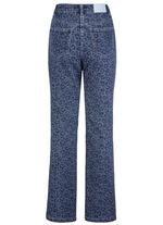 Jeans i trendigt leopardmönster, 