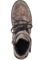 ELENA EDEN skosko med sn&ouml;rning av mocka TAUPE