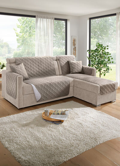 Fåtölj-, soff- och armstödsskydd med diamantquiltning 