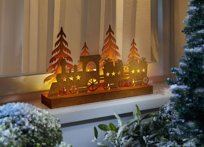 LED siluett metall jult&aring;g 