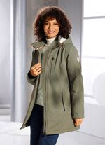 Funktionsjacka med fast huva 