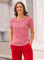 Skjorta med randig look i 2 f&auml;rger 