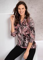 Skjorttunika med briljant f&auml;rgat tryck 